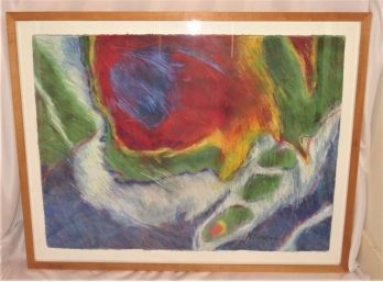 Myrna Turtletaub 'Katrina' Pastel On Sanded Paper - Framed