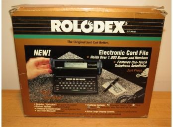 Rolodex The Electrodex 24K With Spin Dial Electronic Card File - New In Box