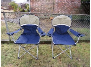 Versalite Outdoor Deluxe Folding Arm Chairs - Set Of 2
