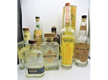 Empty Liquor Bottles - Assorted Set Of 7