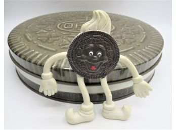 Oreo Metal Cookie Tin & Rubber Oreo Bendable Toy - Set Of 2