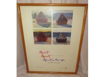 Monet In The 90's The Series Paintings Poster, Framed
