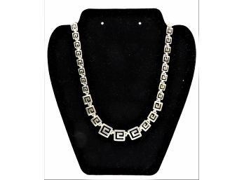 Sterling Silver Greek Key Necklace