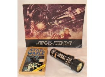 Star Wars Book, Light Saber Flashlight & Souvenir Program - Assorted Set Of 3