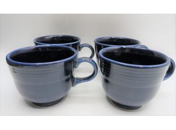 Blue Ceramic Tea Cups - Set Of 4