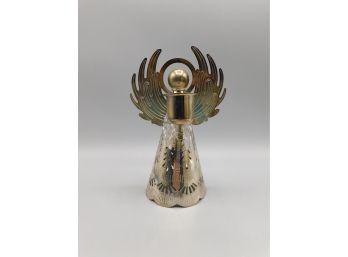Silver Plated Brass Angel Candlestick Holder