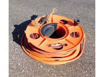 Extension Cord With Heavy Duty Extension Cord Reel, Lot Of 2 Extension Cords And Reels