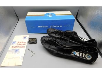 Vintage Detto Pietro Cycling Shoes With Original Box - Size 45