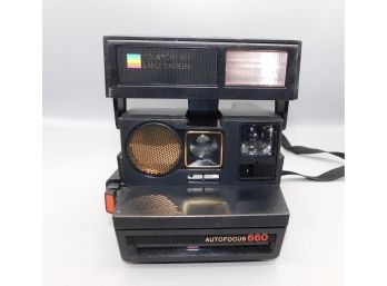 Vintage Polaroid 600 Land Camera With Polaroid Autofocus 660 Lens