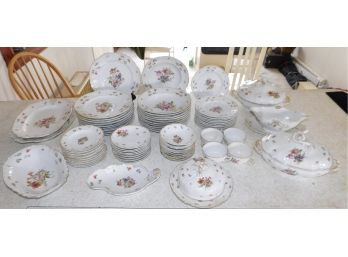 Vintage Crown Imperial H & C Floral Pattern Bone China Set - 72 Pieces Total