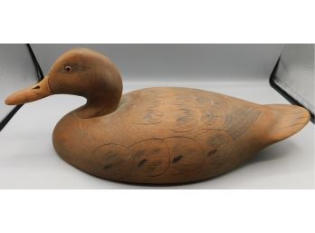 Vintage 1956 Pat Farrell Signed Wooden Mallard Duck Decoy