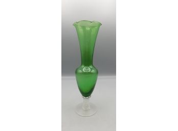 Decorative Green Glass Vase