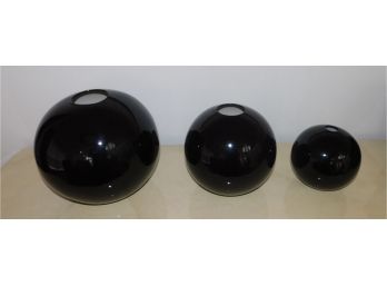 Decorative Black Glass Hollow Spheres