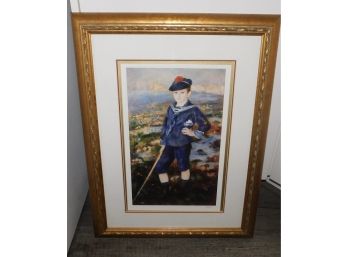 Pierre-auguste Renoir - Sailor Boy - Limited Edition Lithograph Framed #135/1000 With COA