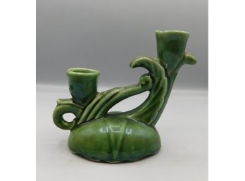 Vintage Ceramic Glazed Candlestick Holder
