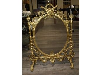 Vintage French Style Gilt-style Fireplace Screen