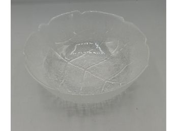 Vintage Glass Cabbage Pattern Bowl