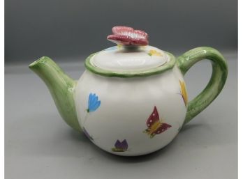 Ceramic Butterfly Pattern Tea Pot