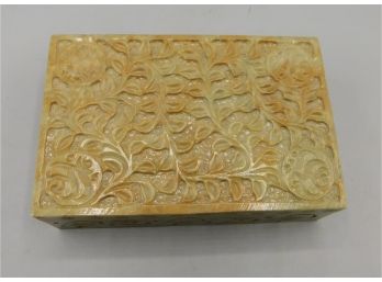 Vintage Soap-stone Carved Trinket Box