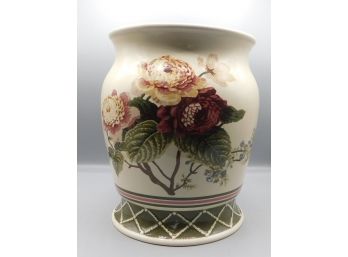Waverly Oxford Ceramic Floral Pattern Waste Bucket