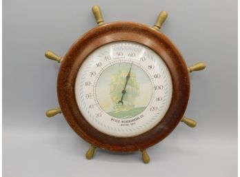 Mystic Woodworking Co Nautical Wall Thermometer
