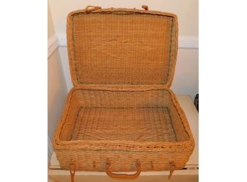 Woven Vintage Wicker Suitcase Basket
