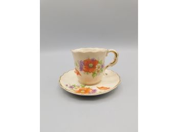 Prince Edward Vintage Hand Painted China Decorative Teacup & Saucer