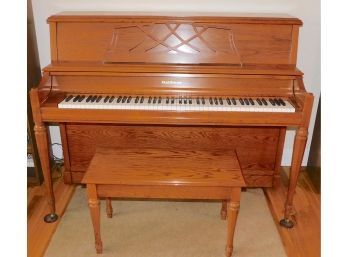Baldwin Upright Piano Model 2095 Acrosonic Piano With Piano Storage Bench