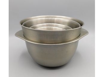 Stainless Steel Mixing Bowls - Set Of Five Bowls