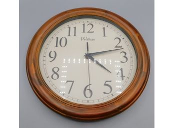 Waltham Wooden Trim Wall Clock