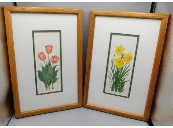Framed Floral Art Prints - Set Of Two