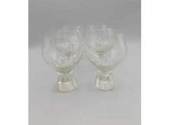 Narrow Base Cut Gin Glasses - Set Of Six