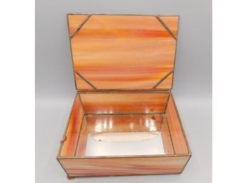 Stained Glass Vintage Jewelry Box