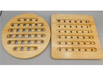 Simply Essential Bamboo Trivets - Set Of Two