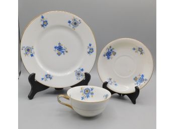 Bavaria 1 Blue & Yellow Floral Tea Set For One