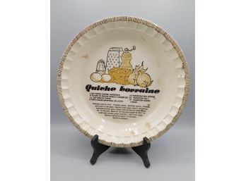 Royal China Jeanette Quiche Lorraine Oven To Table Recipe Dish