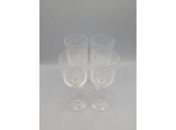 Long Stem Vintage Wine Glasses - Set Of Four