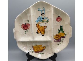 Italian Ceramic Sectioned Serving Platter