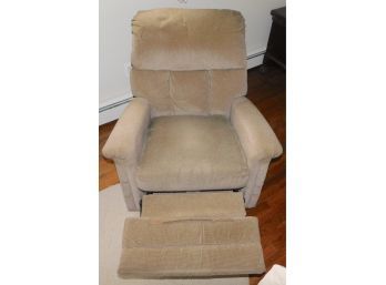 Lane Tan Upholstered Manual Lever Recliner Arm Pull Chair