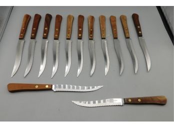 Vintage Wood Handle Westminster Kitchen Knife Set - 15 Total