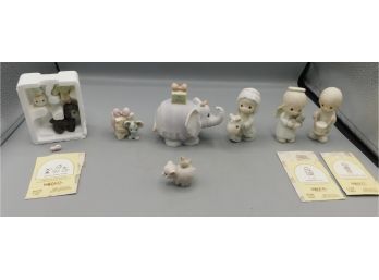 Precious Moments By Enesco Porcelain Mini Nativity Figurines - 6 Total