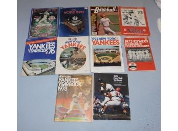 Assorted Lot Of Vintage Sports Magazines - 10 Total - ONE SIGNED PHIL RIZZUTO