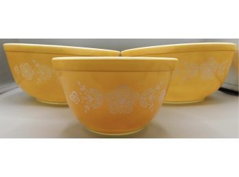 Vintage Pyrex Transfer-ware Bowls - 3 Total
