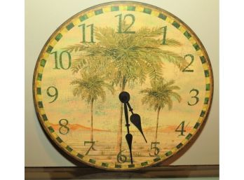 Palm Tree Motif Wall Clock