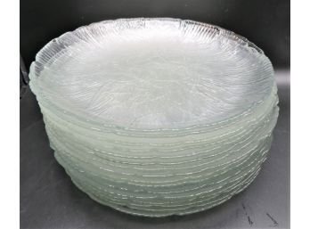 Arcoroc 'canterbury' Floral Design Glass Dinner Plates - Set Of 16