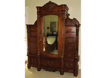 Pulaski Furniture Wood Mirrored Armoire
