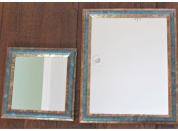 Framed Wall Mirrors - Assorted Sizes, Set Of 2