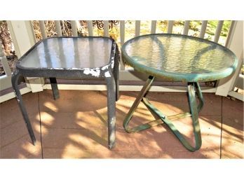 Glass Top End Tables - Assorted Set Of 2