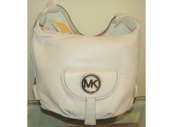 Michael Kors 'fulton' Vanilla Leather Shoulder Bag - New With Tag