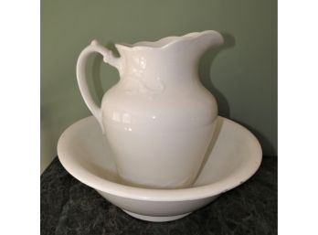 Ironstone China Wash Bowl & Anchor Pottery Pitcher - Set Of 2